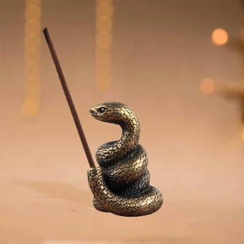 Pasisekė maža gyvatė Statulėlės Ornamentu namų Puošybai sėkmės Zodiako gyvūnų python Budistų Smilkalų Degiklis Censer Statula