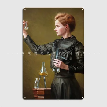 Marie Curie Metalo Pasirašyti Pub Pub Garažas Sukurti Plokštės Alavo Pasirašyti Plakatas