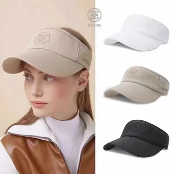 2022New aukštos kokybės golfo skrybėlę Moterų korėjos juoda ir balta, chaki saulės skrybėlę Tuščias viršų saulė skrybėlę Begalvis didelis kraštų beisbolo kepuraitę