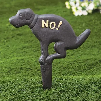 Šuo Kieme Pasirašyti Mažylis Dekoruoti Ne Pooping Žolės Įdėta Europos Pet Sodo Puošmena Vejos Žemės Plug Metalo Kieme Ženklas