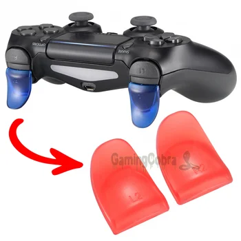 eXtremeRate 2 Poras Red & Blue L2 R2 Mygtukai Sukelti Ilgintuvai Žaidimas Gerinimo Reguliuojančios už PS4 Pro Plonas Valdytojas