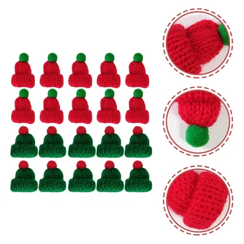 Kalėdų Skrybėlės, Kepurės Minisanta Miniatiūriniai Mezgimo Bottlediy Amatų Coveryou Padėkoti Dovanos Baby Shower Craftknitting Tinyknittedsupplies