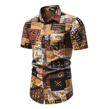 Derliaus Spausdinimo Havajų Marškinėliai Vyrams 2022 M. Vasarą Naujų Trumpas Rankovės Medvilnės Skalbiniai Shirt Mens Streetwear Harajuku Atsitiktinis Marškinėliai Camisas