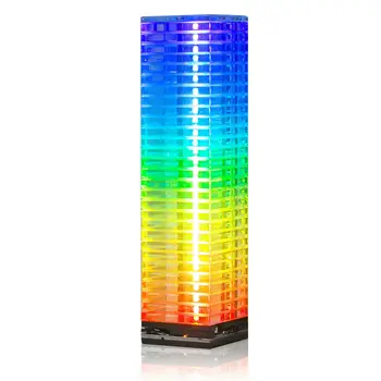 Douk Garso Crystal Cube Stereo Garso Lygio Matuoklis Vizualizavimo MIC/LINE Muzikos Spektro Analizatorius RGB LED Garso Ekranas Naktį Lempa