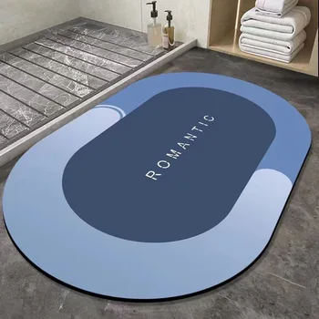 Diatomėjomis purvo absorbentas trinkelėmis vonios kambario grindų kilimėliai vonios kambarys, kiliminė danga, tualetas, vonios kambarys durys, neslidžia grindų kilimėliai namų puošybai
