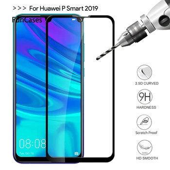 Grūdintas Stiklas Huawei P Smart Plus 2019 Y6 Y9 2018 Stiklo Nova 4 3i 2i Garbę 8X 8A Ekrano Plėvelė Apsaugos Pilnas draudimas