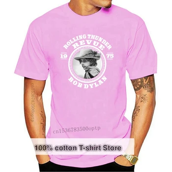 Bob Dylan - Revue T-Shirt Rolling Thunder 1975 Black Marškinėliai Vyrams-Moterims Didesnio Dydžio Ir Spalvų Marškinėliai