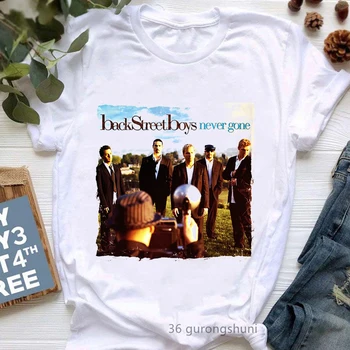 Backstreet Boys Niekada Dingo Grafinis Spausdinti Tshirts Moterų Vintage Marškinėliai Femme Harajuku Marškinėliai Muzikos Mylėtojas Hip-Hop T-Shirt Moteris