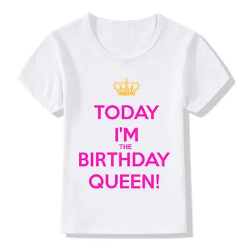 Vaikai Laikykite vaikams Ramus Coz I ' m Brithday Karalienė/Princess T-shirt Kūdikių Berniukų, Mergaičių Vasaros Atsitiktinis Topai marškinėliai Vaikams Drabužiai,HKP5150
