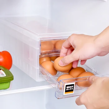 Skaidrus talpinimo 24 tinklų dvigubai Kiaušiniams, Daržovių Stalčius tipas Šaldytuvas Organizatorius plastikinę Dėžutę, Virtuvė Talpykla