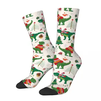 Žiemos Šiltas Crazy Dizaino Moterys Vyrai Dinozaurų Rex Kalėdų, Laimingų Naujųjų Metų Kojinės Dalykas, Riedlentė Kojinės Mielas Kalėdų Dovanos