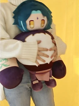 60cm Žaidimas Genshin Poveikio Xiao Cosplay Mielas Pliušinis Įdaryti Lėlės Žaislas Anime Minkštas Plushie Didelė Krūtinė Rekvizitai Dovanos