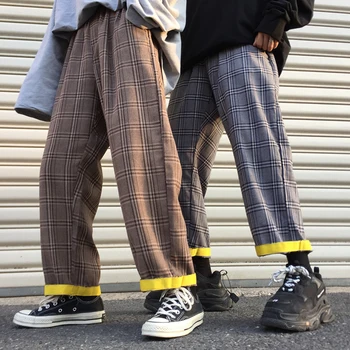 Streetwear Juodas Pledas Kelnės Vyrams Poilsiu Harajuku Mens Tiesiai Haremo Kelnės Vyrams Korėjos Hip-Hop Kelnės Plius Dydis Kišenės