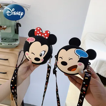Disney Mickey Mouse Silikoninis Maišelis Minnie Mielas Mini Krepšys Vaikų Monetos Rankinėje Žaislas Mergina Gimtadienio Dovanų Piniginės Rankinėje Moteris