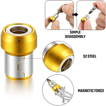 Grąžto Magnetas Galingas Žiedas 1/4inch Metalo Atsuktuvas Bit Magnetinis Žiedas Magnetizer Varžtas Žiedas 6.35 mm Kotu antikorozinės