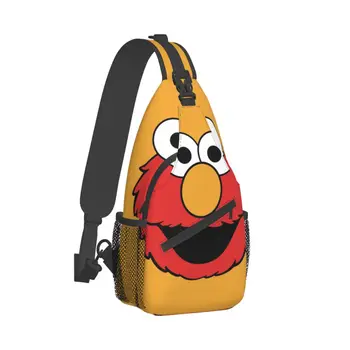 Elmo Veido Crossbody Krūtinės Krepšiai Sesame Street Kišenės Kelionės Paketą 