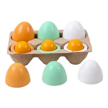 Kiaušiniai Medinių Žaislų Rinkinys Mokymosi Modeliavimas Virtuvės Žaidimas Maisto Žaislas Montessori Žaislas Berniukams, Mergaitėms Ikimokyklinio