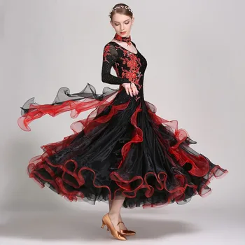 Elegantiškas Moteris Suaugusiųjų Konkurencijos Tarptautinio Standarto Sportinių Šokių Suknelė