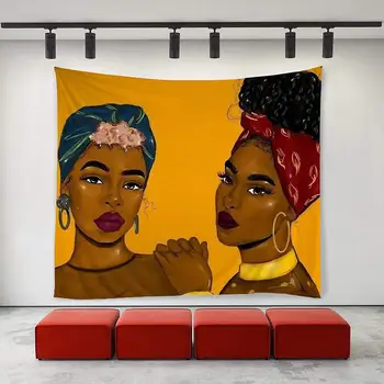 Afrikos Amerikos Moterų, Afro Seserys Gobelenai Unikalus Meno Namų Dekoro