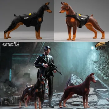 Mr. Z 1/12 Masto Modeliavimas Gyvūnų policijos šuo Doberman šuo Modelis Žaislą Dovanų Modelis F 7