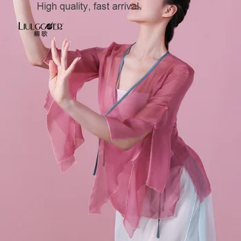 Klasikinio Liu Ge Dance Šokių Suknelė Naudotis Drabužių Moterų Vasaros Įstaiga, Žavesio Gazas Rūbų Fėja Teka Viršuje Kinijos Etninės