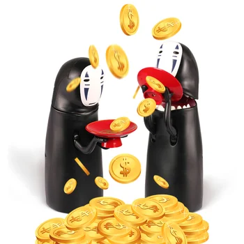 chihiro No veido vyras Piggy Bank Pinigų hayao miyazaki Atkakli toli Chirldren animacinis Žaislas Lėlės Muzikos Figūra, Beveidis Žmogus, Dovanų vaikas