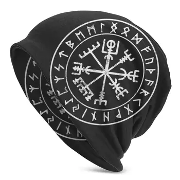 Variklio dangčio Skrybėlės hip-hop Suaugusiųjų Vyrų Megzti Skrybėlę Viking Kompasas Vikingai kepurės Derliaus Unisex R339 Skrybėlę, Mezgimo
