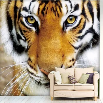 beibehang tapetai Tigras gyvūnų tapetai, freskos užsakymą 3D tapetai miegamajame fone didelės freskos 3d sienų freskomis tapetai
