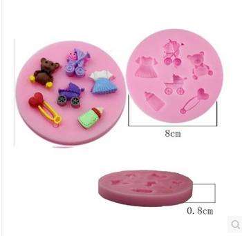 Silikoninis minkštas pyragas pelėsių vežimėlio žaislas turėti sausainių kepimo šokolado, pelėsių želė pelėsių, NR.:si297